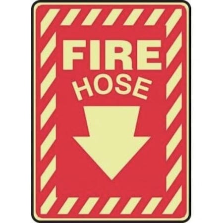 Accuform GLOWINTHEDAR K SAFETY SIGN FIRE HOSE MLFX526GF